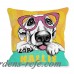 One Bella Casa Personalized Wacky Pup Throw Pillow HMW9549